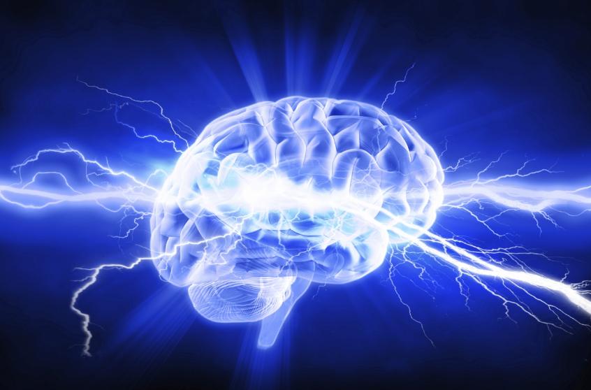 lightening bolt jolting a brain